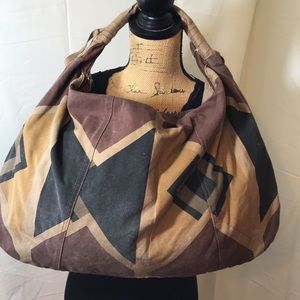 Large Print Pattern Hobo Bag